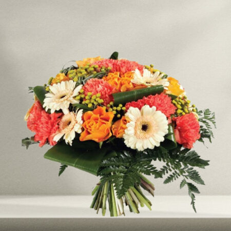 Bouquet rond orange