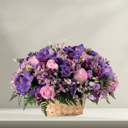 Panier rond violet